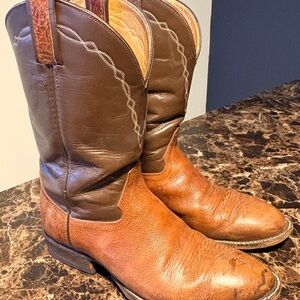 Classic Two-Tone Western Cowboy Boots